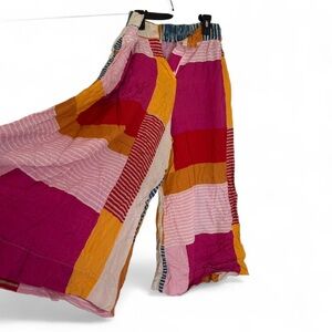 Colorful Patchwork Flare Pants